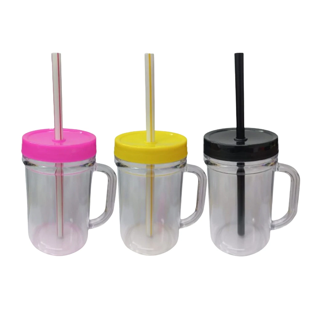 Caneca Baby Cristal com Tampa e Canudo 400ml
