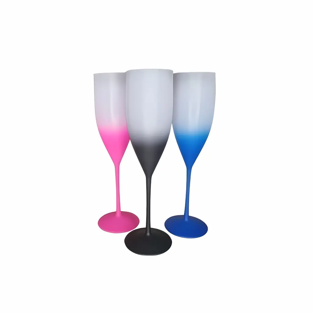 Taça de Champanhe Jateado Degradê 150ml